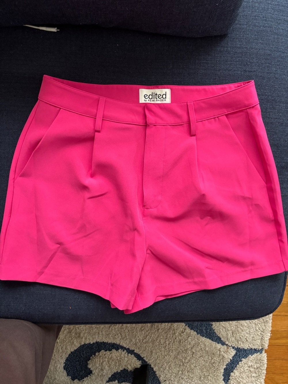 Edited Hot Pink High-Waist Tailored Shorts